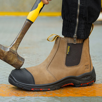 Botas de Trabajo de Cuero Nubuck L603-1 ZG, Botas de Seguridad con Puntera de Material Compuesto, Excelentes Botas de Seguridad de Cuero Crazy Horse Australianas