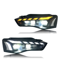 Conjunto de Faros Delanteros Bi-LED de Repuesto para Audi A5 2012-2016 con Señal de Giro Dinámica Secuencial DRL
