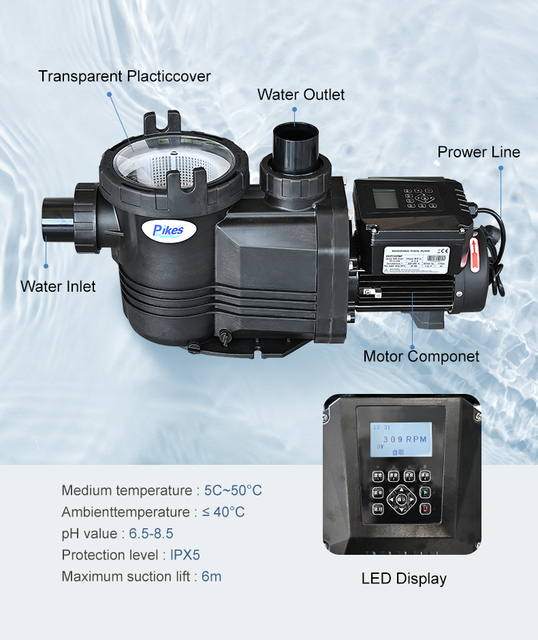 Intelligent Inverter Swimming Pool Pump Variable Speed Water Circulation Pump