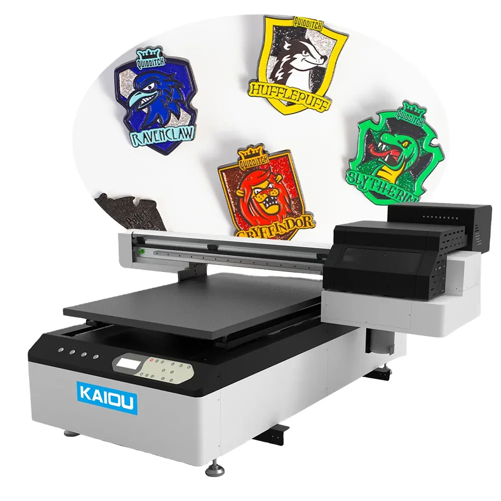 Kualitas UV 6090 A1 led flatbed printer botol kaca pena kotak kayu mesin cetak kotak cahaya printer