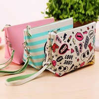 Trousse de Toilette Personnalisée en Cuir PU pour Femme, Motif Dessin Animé, pour Voyage, Maquillage et Cosmétiques