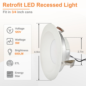 Thiết kế hiện đại E26 trang bị thêm thay đổi độ sáng <span class=keywords><strong>LED</strong></span> đèn ánh sáng 4 inch 6 inch ánh sáng ban ngày <span class=keywords><strong>Led</strong></span> Downlight IP44 đánh giá cho treo trần - Product Image 5