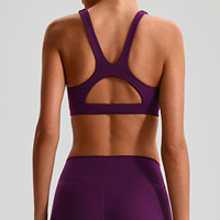 Soutien-gorge de sport personnalisé avec logo, antichoc, pour femme, sexy, push-up, haute élasticité, pour yoga et Pilates, vente en gros, respirant