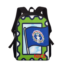 Sac à dos personnalisé en polyester avec motif Saipan Splash, sangle ergonomique anti-pression, idéal pour l'école, les voyages et les courses