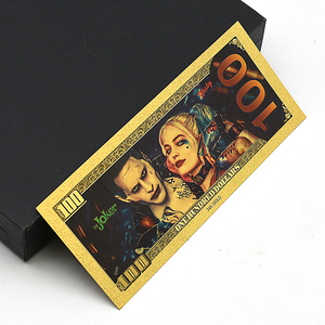 Billete de Joker para Quinn, de doble cara, estilo anime, con lámina dorada, personaje de película, coleccionable, regalo novedoso para fans, decoración para fiestas - Product Image 3