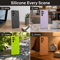 Coque de téléphone magnétique en silicone tendance pour Samsung Galaxy S24 Ultra, protection contre les chutes, anti-rayures, design fin et anti-poussière, MQQ 100 pièces