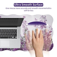 Tapis de souris gaming personnalisé violet Van Gogh, motif floral post-impressionniste, transfert thermique, en caoutchouc, 900x400mm, durable, en stock