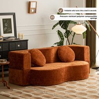 Canapé-lit convertible moderne à double usage pour 2 personnes, nouveau canapé en tissu compressé pour salon, rembourrage en éponge