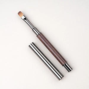 Juego de 6 pinceles de gel para <span class=keywords><strong>uñas</strong></span> con mango de palisandro, planos, ovalados, delineadores y angulares, para salón de manicura, con logotipo personalizado - Product Image 3