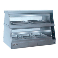 Vitrine chauffante électrique de comptoir pour aliments chauds