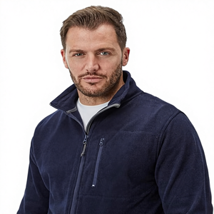 Vêtements de sport d'hiver personnalisés, imperméables, coupe-vent, grande taille, fermeture éclair, couleur unie, polyester, polaire, pour le camping et la randonnée - Product Image 4