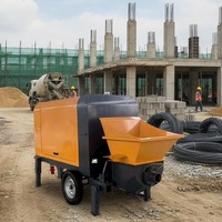 Pompe à béton montée sur remorque, électrique et diesel, haute pression, pour la construction