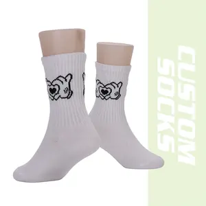Custom Kids Children Sock Custom Design Knit Cotton Sock Breathable Crew Kids Sport Socks With Custom Logo