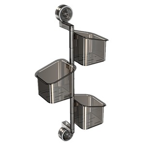 Panier de rangement de cuisine mural à ventouse sans perçage, en ABS, rectangulaire, gain de place, organisateur de rangement, 5 kg - Product Image 1