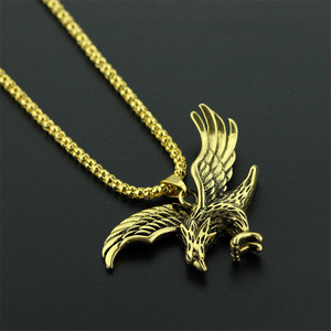 Collar con colgante de Halcón Milenario y águila, colgante de calidad de moda, diseño Hip Hop, de Metal, Vintage, oro antiguo, búho - Product Image 6