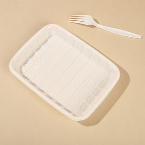 Thân thiện với môi dùng một lần trái cây và thịt khay phân hủy sinh học tinh bột ngô PSM Hộp Ăn Trưa cho siêu thị - Product Image 5