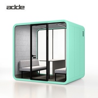 Cabine de bureau insonorisée pour 4 personnes, cabine de réunion modulaire, cabine de travail acoustique préfabriquée pour la collaboration d'équipe