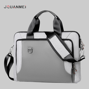 Sac à bandoulière pour ordinateur portable en polyester imperméable, mallette professionnelle antichoc épaissie pour hommes, avec coussin d'air double couche et compartiment pour ordinateur portable - Product Image 2