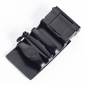 Venta al por mayor Gran oferta tamaño interior 36mm aleación de zinc personalizada logotipo en blanco Color negro hebilla de cinturón automática - Product Image 5