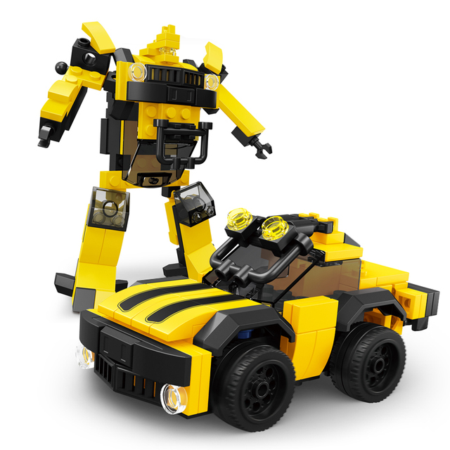 122pcs 2in1 Deformation Plastic Block Building Robot Kit Toy Car for Toddler