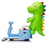 Voiture électrique 12V pour enfants avec rotation à 360° et poupée gonflable dinosaure girafe, voiture de jeu pour nettoyage des sols intérieurs, pour 3-8 ans