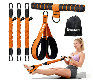 Banda <span class=keywords><strong>de</strong></span> Resistencia Multifuncional Mejorada con 3 Tubos Ajustables <span class=keywords><strong>para</strong></span> Entrenamiento <span class=keywords><strong>de</strong></span> Fitness, Culturismo y Ejercicio, con Pedal y Asa - Product Image 1