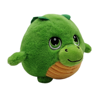 Usine de vente chaude sur mesure ronde en peluche douce oreiller en peluche dino de haute qualité