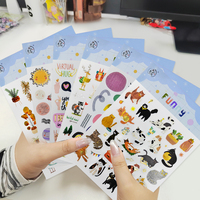 Autocollants en or à motifs de fleurs botaniques de chat de dessin animé pour le scrapbooking et les fournitures de journalisation