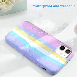 Coque de téléphone en silicone arc-en-ciel avec logo pour iPhone 11 Pro, <span class=keywords><strong>toutes</strong></span> les couleurs - Product Image 4