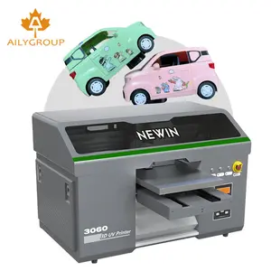 Newin Uv 3060e 300*600Mm Mini A3 Uv Dtf Flatbed Printer Met 2 Stuks Xp600 Printkop Voor Phonecase Hout Decoratie Cup