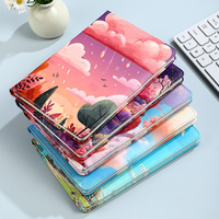 Carnet d'artiste en PU à couverture rigide avec reliure thermique et design exquis, thèmes artistiques variés, cadeaux artistiques, journalisation