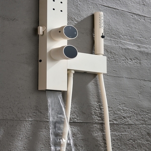 Sistema de Ducha SPA de Lujo Moderno de Latón con 3 Manijas, Multifuncional, con Rociador y Masaje, Válvula de Cerámica, Montado en la Pared para Baño - Product Image 6