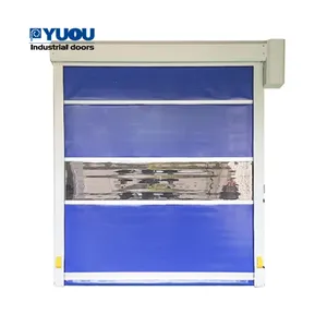 PVC door interlocking system Fast Rolling Shutter Door For Robotic Welding Cells