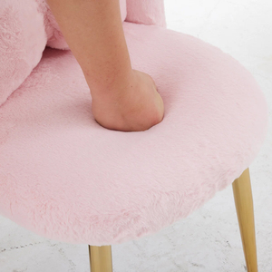 Silla de Peluquería de Felpa Rosa JIAMEIJIA con Patas Doradas - Venta al por Mayor OEM ODM - Product Image 6