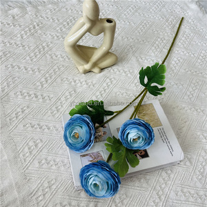 H277 Camélia goutte de rosée à trois têtes, Camélia brosse à cheveux, Composition florale pour réception de <span class=keywords><strong>mariage</strong></span>, Fleurs artificielles, Décoration intérieure - Product Image 4
