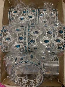 Couronnes de reine rondes complètes personnalisées en argent, couronnes de princesse en cristal doré, diadèmes de miss pour anniversaire - Product Image 3