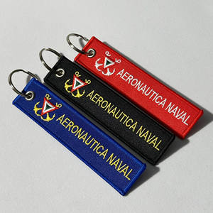 Llavero Bordado al por Mayor con Logotipo de Doble Cara, Llavero Tejido Colorido, Etiqueta Bordada para Llaves - Product Image 1