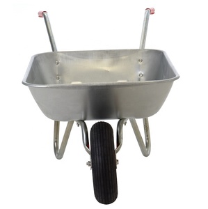 WB5204 जस्ती <span class=keywords><strong>Wheelbarrow</strong></span> गार्डन व्हील बैरो जस्ती टब वायवीय टायर पेशेवर DIY 65 लीटर धातु यूरोप उद्यान - Product Image 3
