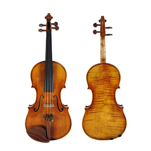 Violon artisanal en bois massif, table en épicéa russe, dos en érable roumain, touche en ébène, finition vernie, pour débutants et étudiants - Product Image 6