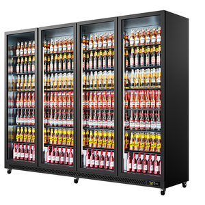 Thương mại bia tủ lạnh bốn cửa nước giải khát Tủ đông toàn màn hình hiển thị tủ lạnh tủ lạnh cho căng tin - Product Image 3