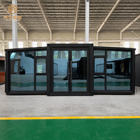 Casa Contenedor Modular Prefabricada Expandible de Doble Ala Personalizada con Estructura de Acero y Puerta de Vidrio Esquinera