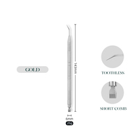 Pince à épiler séparatrice et courbée pour cils, outils de maquillage professionnels, argentée, pour isolation des cils longs et courts