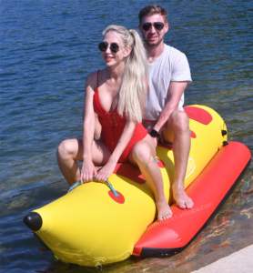 Prix bon marché extérieur gonflable flottant eau banane <span class=keywords><strong>bateau</strong></span> gonflable eau volant banane traîneau avec <span class=keywords><strong>gonfleur</strong></span> électrique - Product Image 6