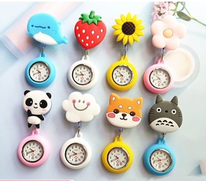 Retractable Electric Modern Cartoon Pattern <b>Nurse</b> Doctor Pocket Hang Clips Watches Colourful Hospital Medical Plastic Unisex - Product Image 3