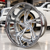 Jantes forgées Chrome Deep Lip 2 pièces 20 22 24 26 pouces 5x114.3 5x120 5x127 pour Chevy Camaro Chevelle Impala Muscle Car