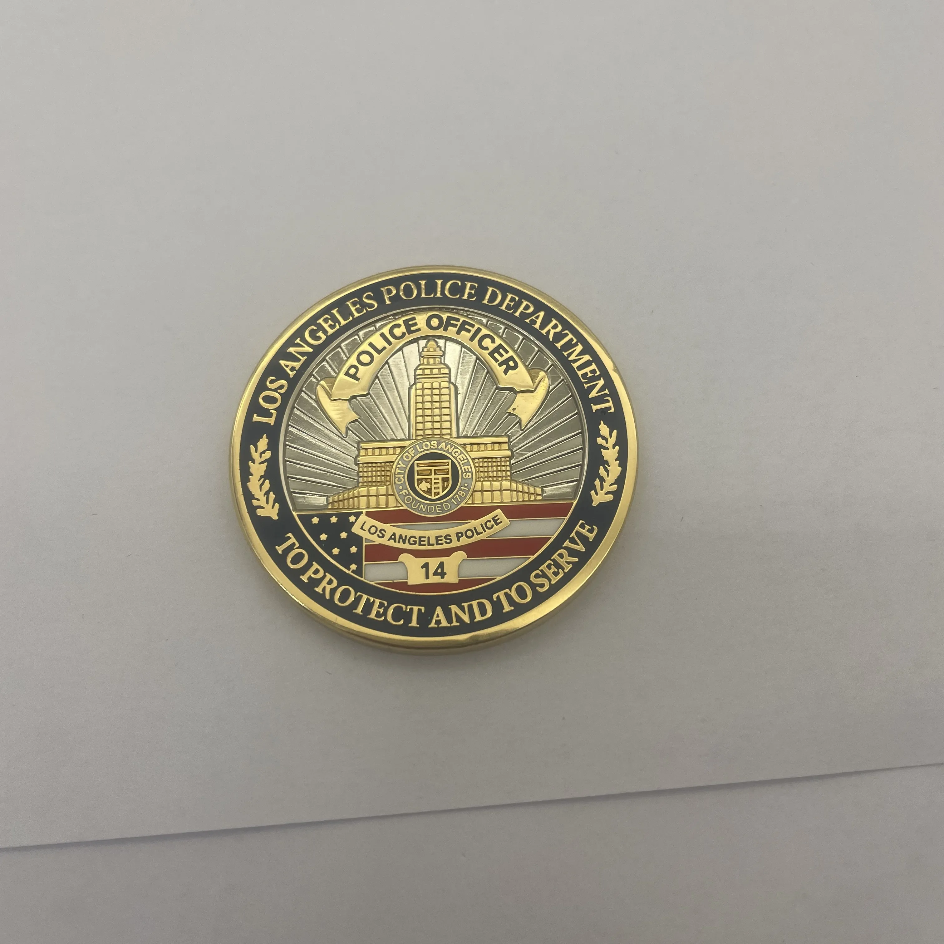 hard enamel challenge coin 3d plating gold and sliver