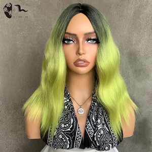 XISHIXIUCruella Devile <strong>Wigs</strong> <strong>Costume</strong> Halloween Cosplay <strong>Wig</strong> Synthetic Short <strong>Hair</strong> Black and Green Bob Wavy <strong>Wig</strong> with Bangs for Women - Product Image 2
