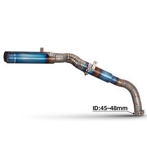 Tubo silenciador modificado azul quemado de aleación de titanio completo, conexión de <span class=keywords><strong>doble</strong></span> <span class=keywords><strong>salida</strong></span>, tubo delantero Original, <span class=keywords><strong>Escape</strong></span> deslizante para Honda CBR600RR F5 - Product Image 2
