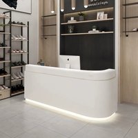 Bureau de réception multifonctionnel en MDF pour magasin de vêtements, salon de coiffure, salon de beauté, table de caisse, bureau commercial minimaliste