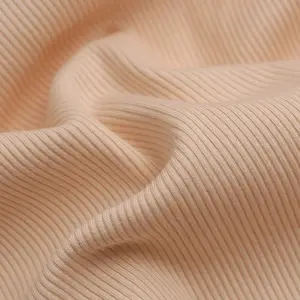 High quality cotton spandex rib fabric baby 2*2 rib knit for baby clothing rib fabric textile raw material